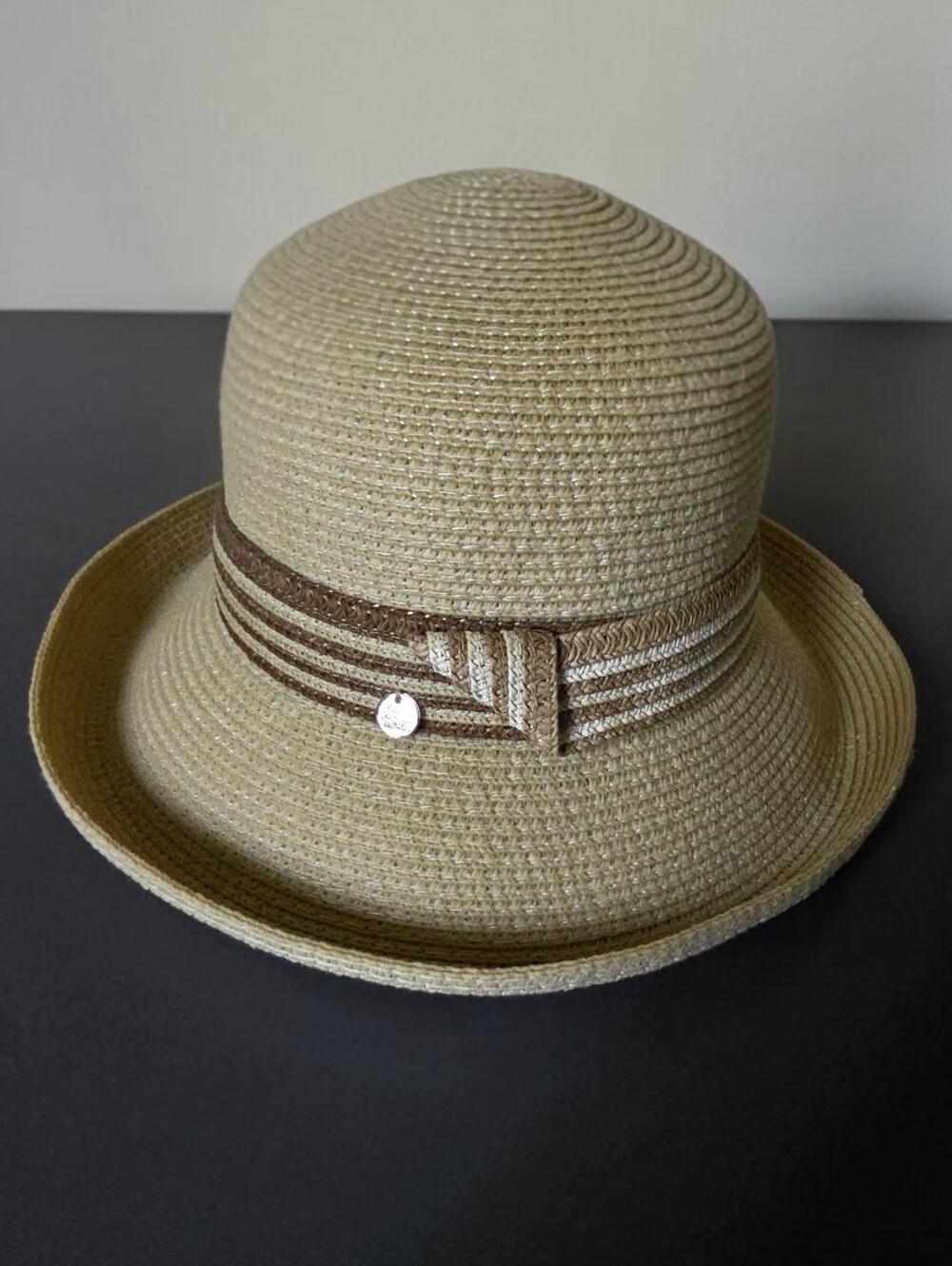 Women's Beige Straw Sun Hat | Bucket Style | One Size | Summer Beach Hat
